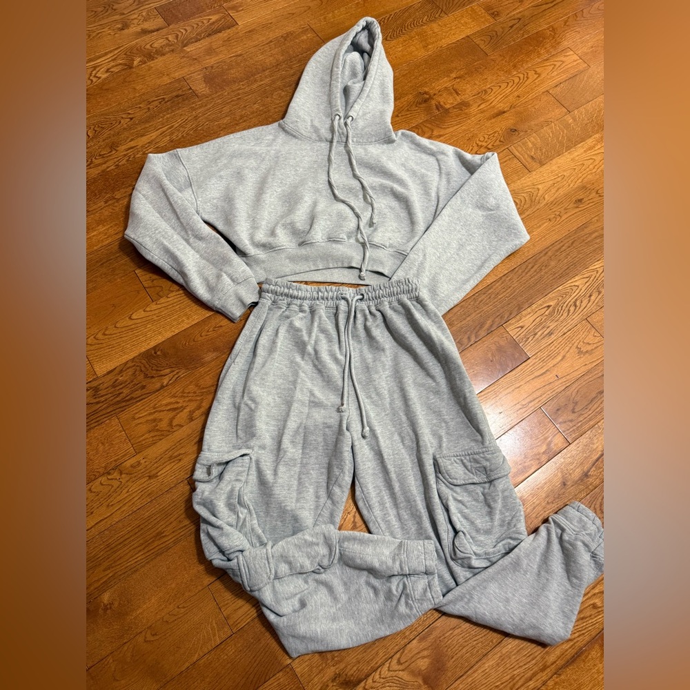 Gray Women's Track Pants & Joggers Set